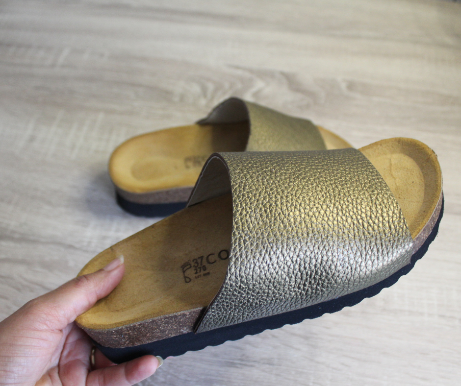 Sandales cuir bronze
