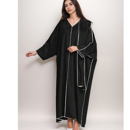 Abaya et son châle en crêpe